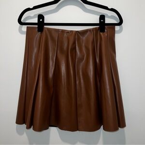 Leather Skater Skirt